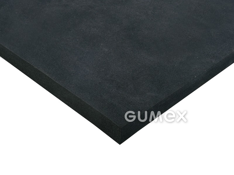 T130 EP, 2mm, 2000x1000mm, 55°Sh00, Dichte 120kg/m3, EPDM, -40°C/+70°C, schwarz, 